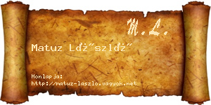Matuz László névjegykártya