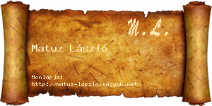 Matuz László névjegykártya